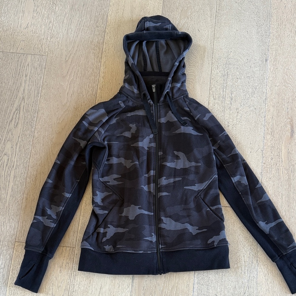 Athleta Gray Camouflage Jacket